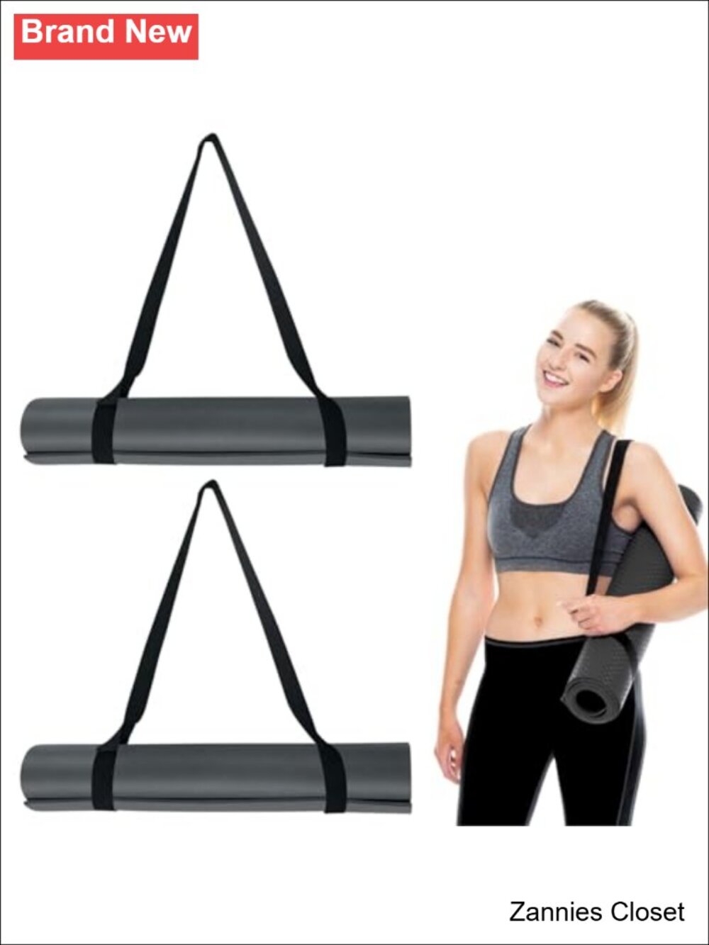✨ Yoga Mat Straps 2 Pcs Adjustable Sling Carrying Strap for All Mat Sizes